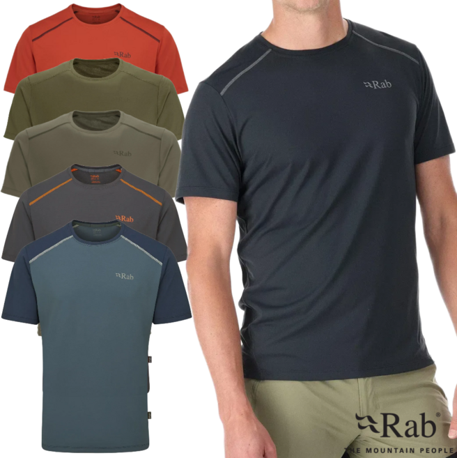 랩 Rab 포스 티 남성 기능성 아웃도어 등산 러닝 반팔 티셔츠