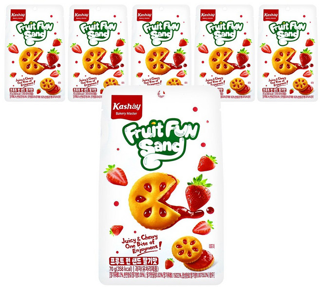 프루트펀샌드 딸기맛 70g, 6개