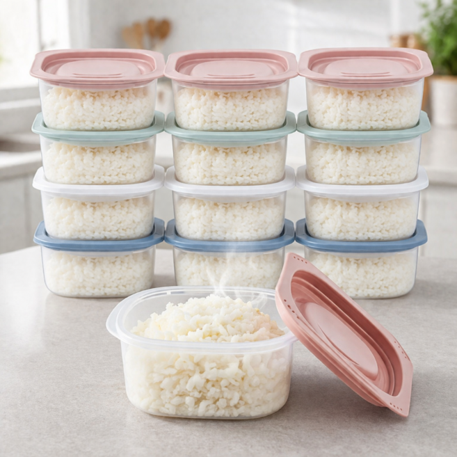 베르온 국산 전자레인지 냉동밥 보관 용기 환경호르몬 불검출 젖병소재 300ml, 12개, 혼합색상