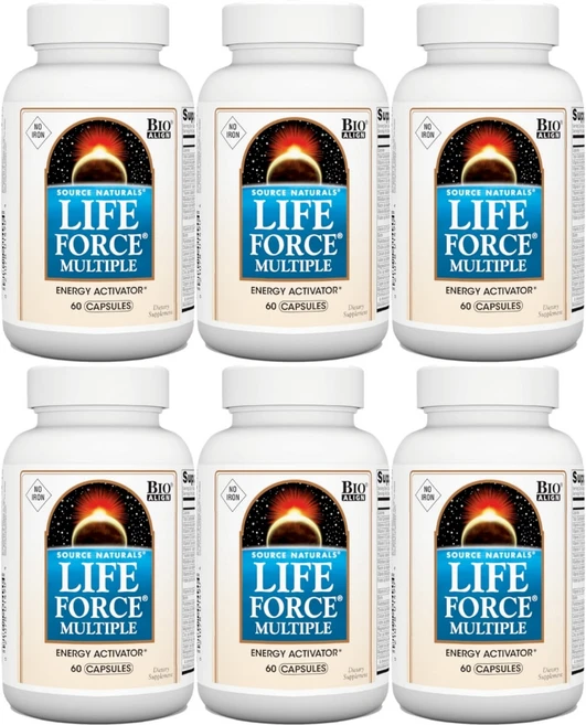 Source Naturals 소스내추럴스 라이프 포스 멀티플 에너지 액티베이터 캡슐, 60정, 6개 - 쿠팡