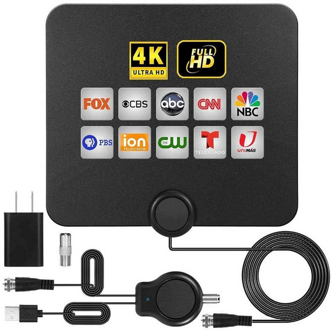 안테나 이동 부품 모바일 업그레이드된 증폭 HD 디지털 TV 장거리 350마일 범위 - 삼성 모델 6000 시리즈에 4K 1080p 지원 실내 스마트 스위치 증폭기 신호 부스터, Upgraded Amplified 4K HD TV An
