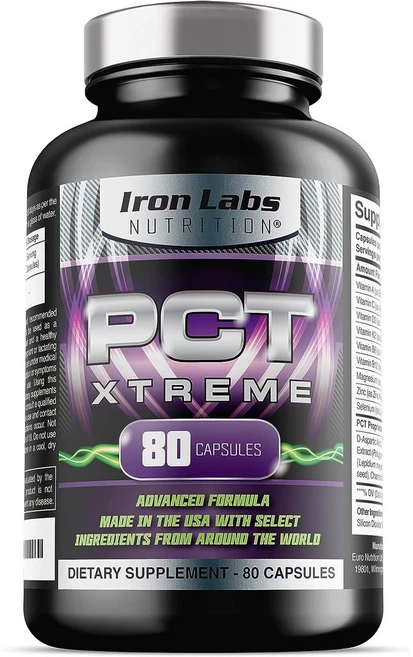 PCT Xtreme 남성을 위한 PCT 보충제 테스토스테론 부스터 15가지 활성성분 아스파르트산 크리신 아연 L-아르기닌, 1병, 1개, 80정 - 쿠팡