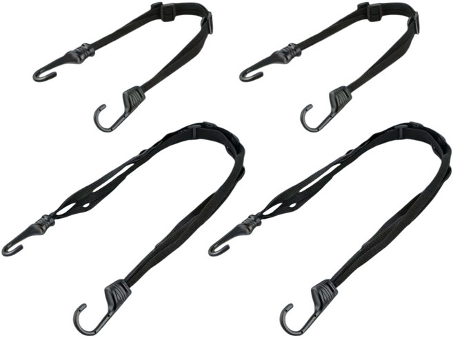 화물 짐 헬멧 고정 끈 탄성 로프 스트랩, 4개, 블랙60cm+90cm