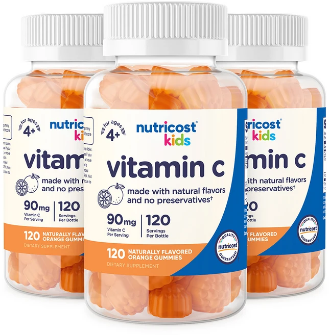 뉴트리코스트 키즈 비타민C 젤리 오렌지맛 90mg 120구미 3개, 120정 - 쿠팡