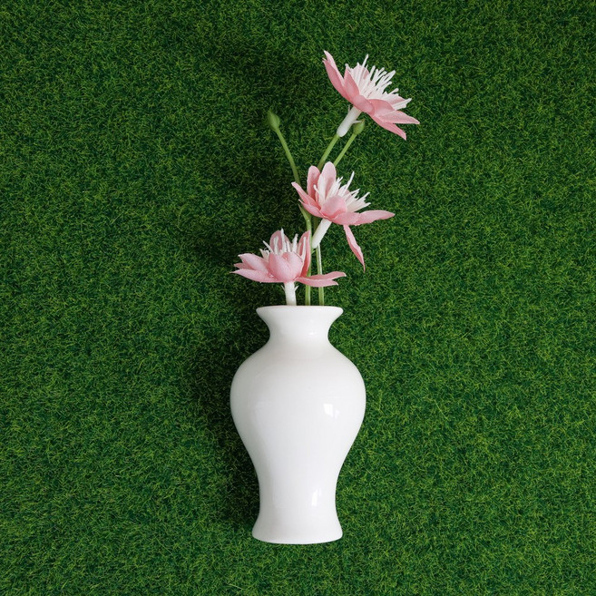 케이트가든 부착식 화병 + 미니 조화 세트 납골당 봉안당 꾸미기, B타입+난초_핑크