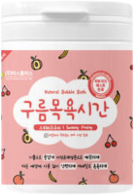 구름목욕시간 유아 입욕제 대팩 스위티푸르티, 500g, 1개