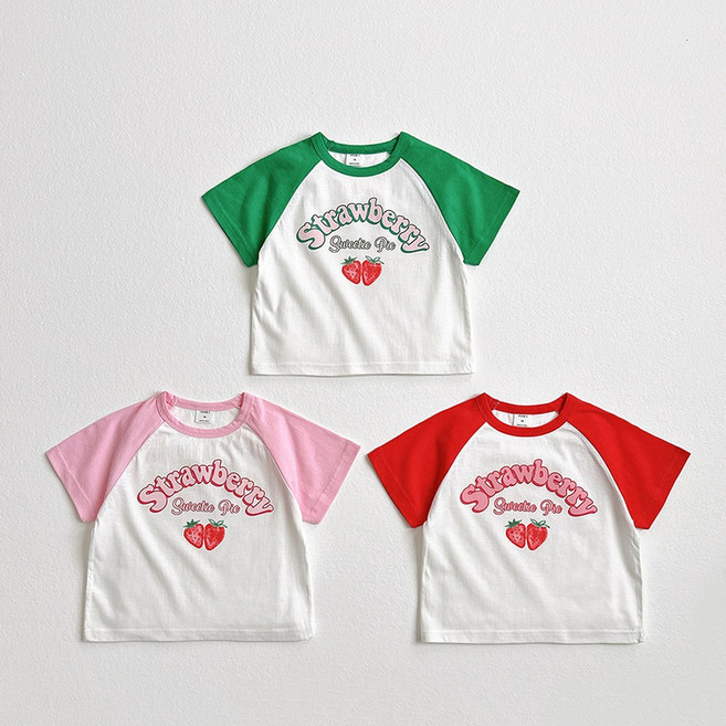 비비드아이 딸기나그랑반팔티(XS~XL)