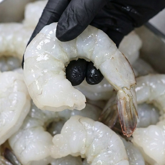 찐신선 껍질없는 냉동 흰다리 새우살, 1개, 26/30미 900g