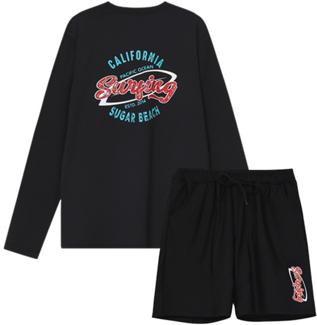 슈가비치 아동 주니어 래쉬가드+보드숏 상하세트 BH24-16JR 비치웨어 수영복