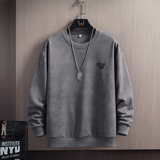 스타일닥터 봄 트랜드 라운드넥 오버핏 남자 맨투맨 레터링 긴팔 데일리 트레이닝