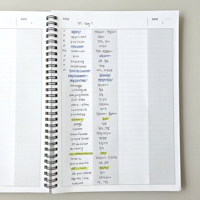 셋어레코드 스프링 영어 보카 단어장 노트, 1개, 스프링보카노트 2권