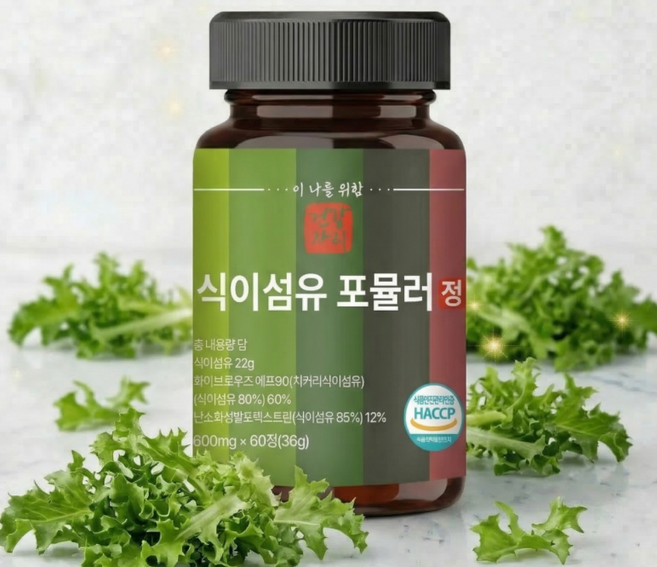 건강자리 종합 식이섬유 22종유산균 HACCP 600mg, 1개, 60정