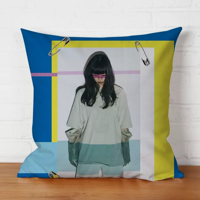 아이묭 사각쿠션 일러 그림 포스터 아이묭굿즈 앨범 키미로쿠 슌칸테키식스센스 쿠션 베개 누이 인형 뽀글이, 36x36cm미니, 3