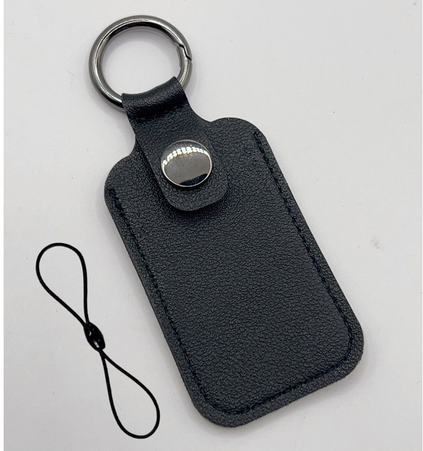 피치온 콤팩트한 도어락 카드키 가죽 수납 케이스 은행 OTP 파우치 보안카드 USB 메모리카드 커버, 블랙, 1개