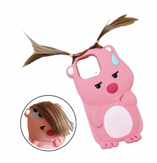 블루밍가든 머리카락 딴머리 땋은머리 앞머리 헤어 아이폰 전화 케이스 (아이폰 iphone)