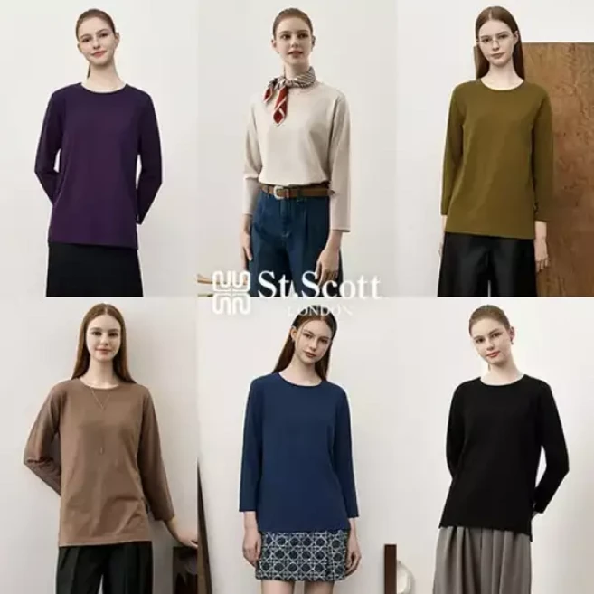 [St.Scott] 세인트 25FW 오가닉 코튼 블렌디드 티셔츠 6종(여) - 쿠팡
