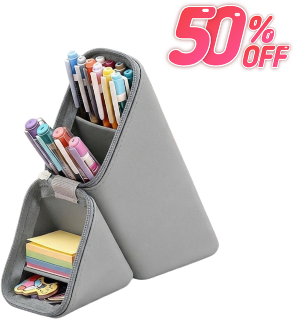 비벨르 실리콘필통 스탠딩 다용도 케이스, 1개, 그린