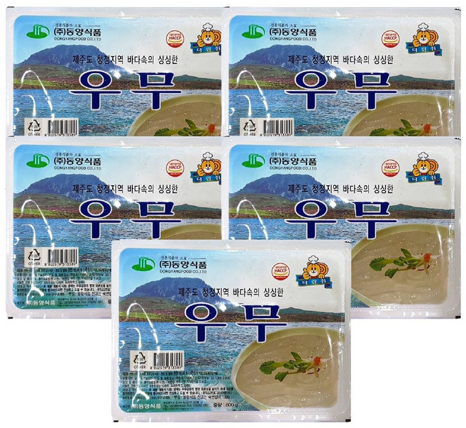 우뭇가사리 800gx5개 우무묵 다이어트, 800g, 5개