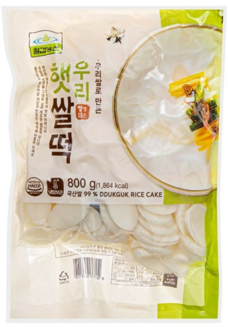 칠갑 우리미 햇쌀떡, 2개, 800g