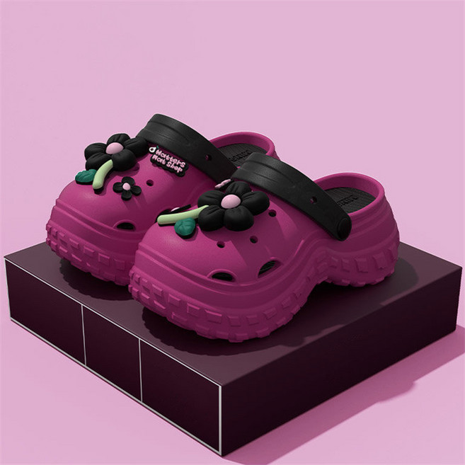 8cm 키높이 쿠션 샌들 샌들 eva 미끄럼 방지 여성 통굽 슬리퍼 zy