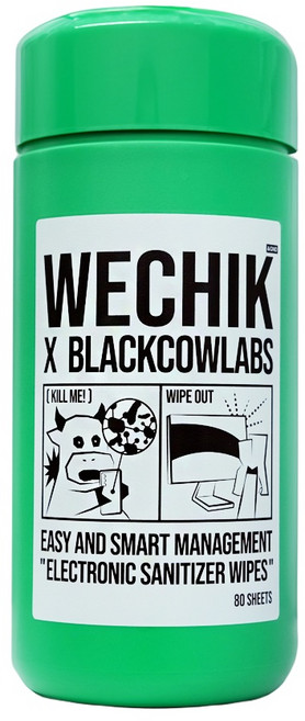 잇섭 블랙카우랩스X위칙 전자제품 티슈 살균 소독 (80매), 1개