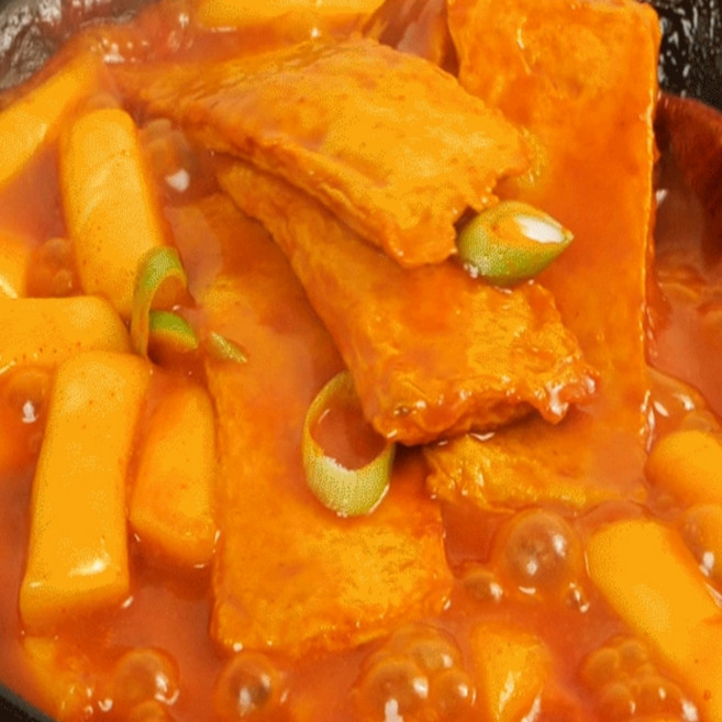 [BJMarket] 쌀떡볶이 밀키트 로제-순한맛 쌀떡 530g 매운떡볶이, 떡볶이 로제-순한맛 쌀떡 530g