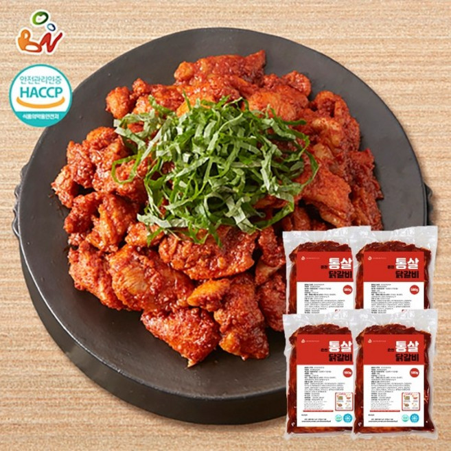 기타 [봄내푸드] 춘천통살닭갈비 500g×4팩, 4개, 500g
