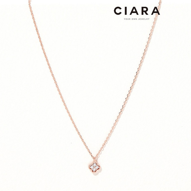 CIARA 14K Riomaggiore 클로버셰입 플라워 목걸이 (GoldPlated)