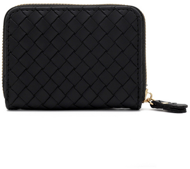 주니지니네 부드러운 가죽 아코디언 심플 지퍼 카드지갑