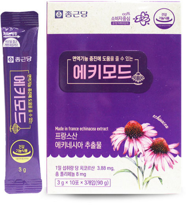 종근당 에키모드 30포 에키네시아 추출물 면역기능