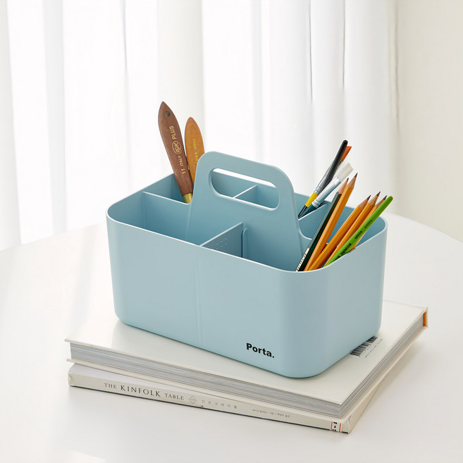 리템 포르타 컴팩트 다용도 수납 정리함, 민트, 1개