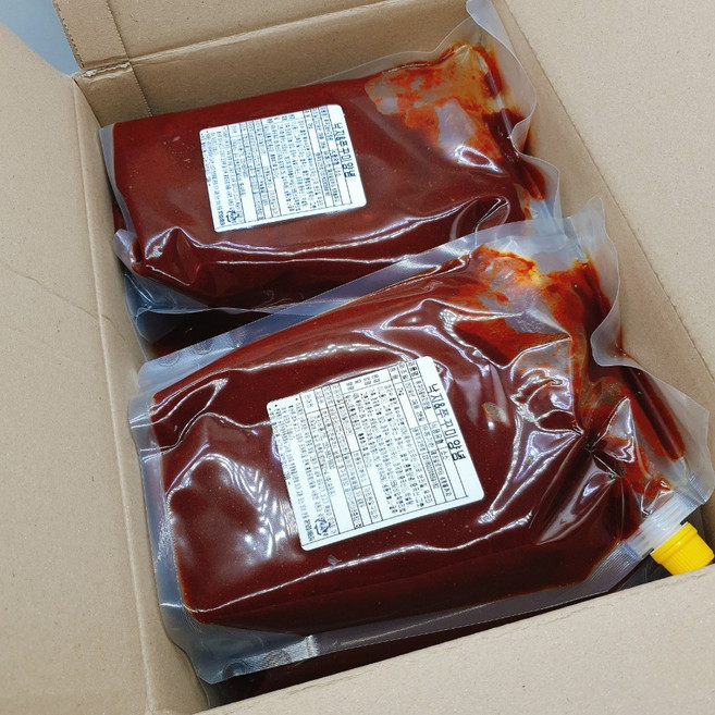 식당업소용 국내제조 쭈꾸미/낙지 볶음양념소스 10kg(2kg X 5개) 파우치형 국내산, 2kg