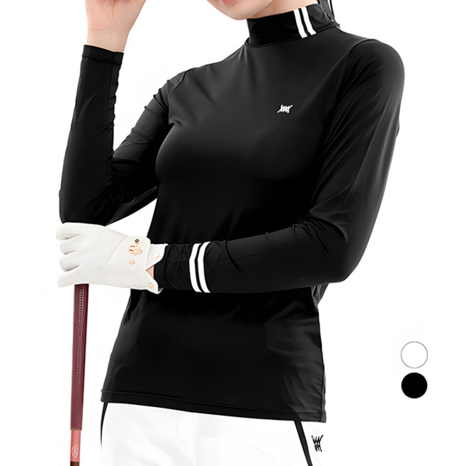 그레힙 여성 골프 티셔츠 라인 기능성 자외선차단 쿨링 이너웨어 긴팔 운동복