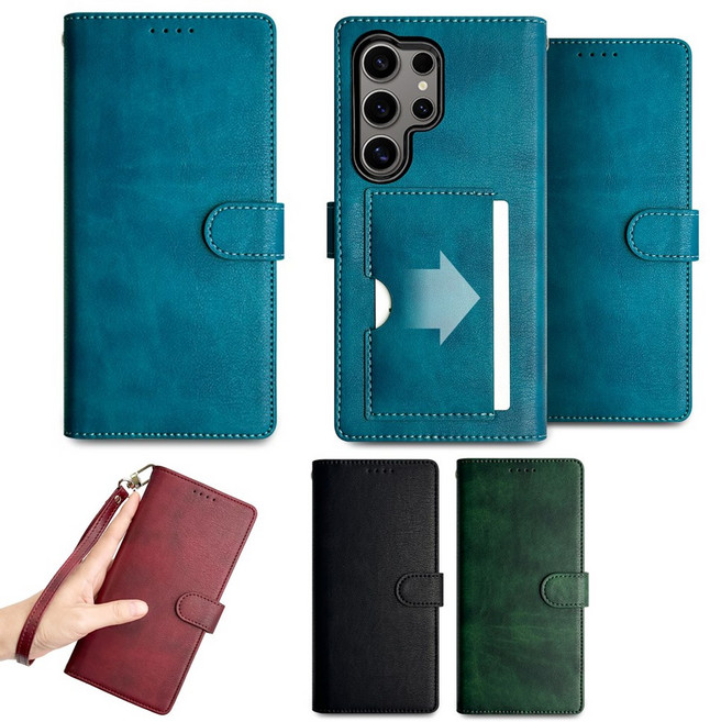 갤럭시 A35 5G 케이스 SM-A356 N 주아리 지갑형 친환경가죽 빽포켓(카드) 스트랩 다이어리