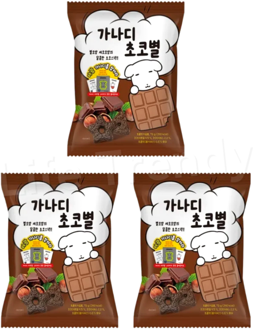 가나디 초코별, 3개, 72g