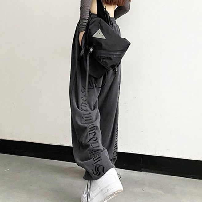 울트라패션 여성용 시몬트 레터링 트레이닝 팬츠