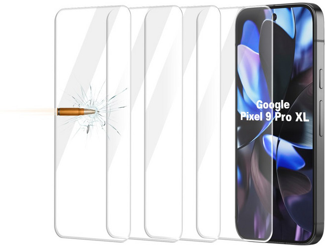 구글 픽셀9 프로 XL 액정강화 방탄유리 필름 4매, 4개