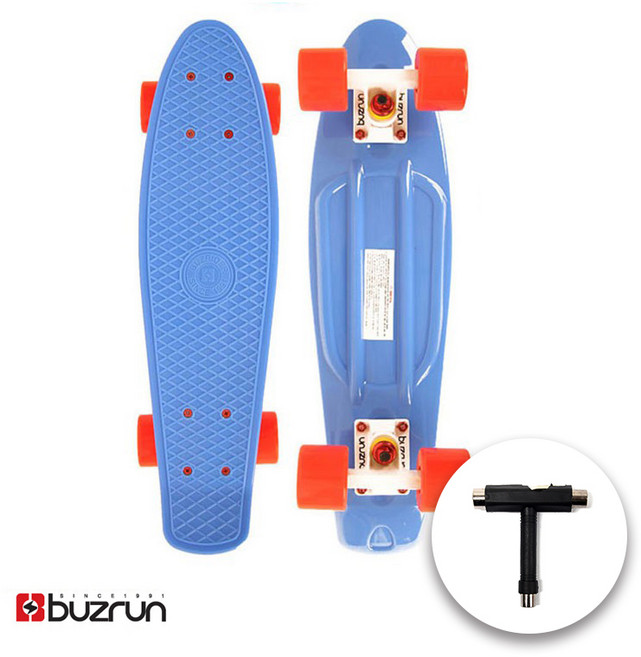 버즈런 22인치 크루져보드 티툴 증정 바퀴색상랜덤, 블루, 1개