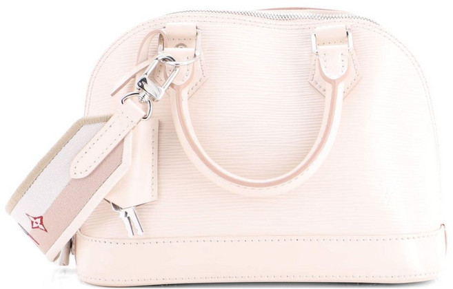 루이 비통 중고 알마 핸드백 에피 레더 로고 자카드 스트랩 BB 숄더 백