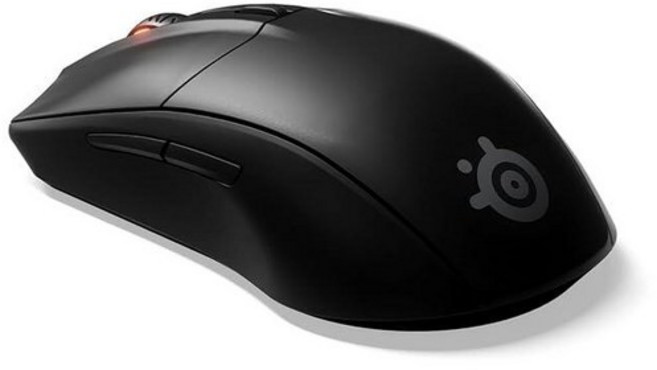 SteelSeries 라이벌 3 무선 게이밍 마우스 배터리 수명 400시간 이상 듀얼 2.4GHz 및 블루투스 500만~6000만 18 000CPI 트루무브 에어 광학 센, 매트 블랙