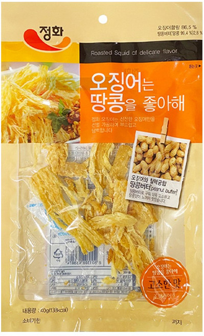 정화식품 오징어는땅콩을좋아해, 40g, 10개