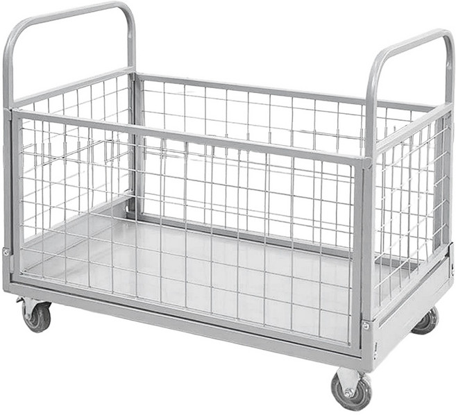 롤테이너 접이식 바스켓 카트 망카트 화물 운반카트, 1개, KH3425 (중형)