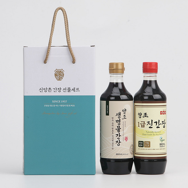 신앙촌 양조간장 선물세트 특선 3-1호 1급진간장 국간장 집들이 답례품 본사직영, 1세트, 860ml
