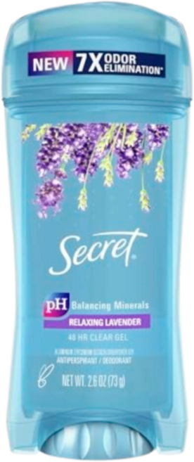 Secret 48시간 클리어 젤 데오드란트 라벤더 2.6oz, 1개, 73g