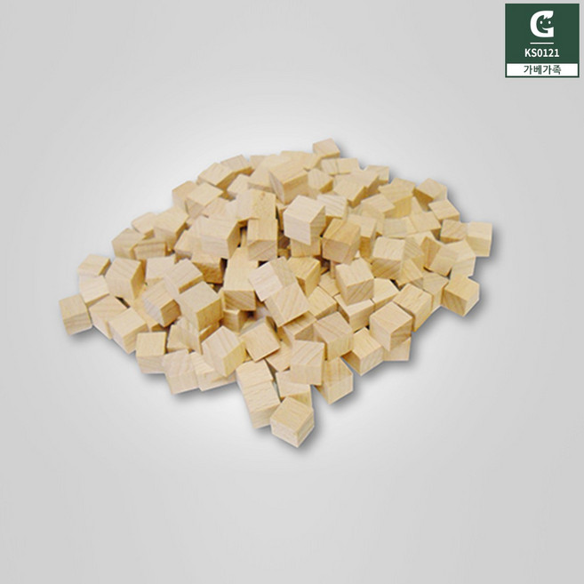 가베가족 KS0121 큰솔1CM원목쌓기나무 200PCS, 1개
