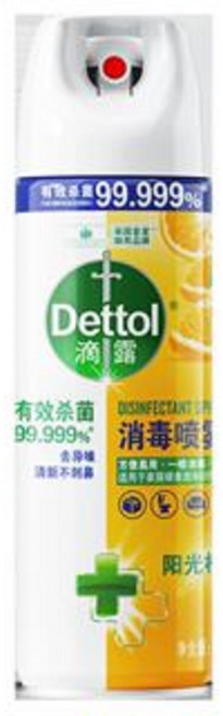 Dettol 滴露 消毒噴霧, 1個, 陽光柑橘340g, 343g