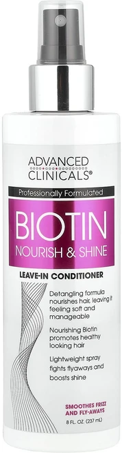 Advanced Clinicals 비오틴 리브-인 컨디셔너 237ml(8fl oz), AdvancedClinicals비오틴리브인컨디셔너237, 1개, 237ml - 쿠팡