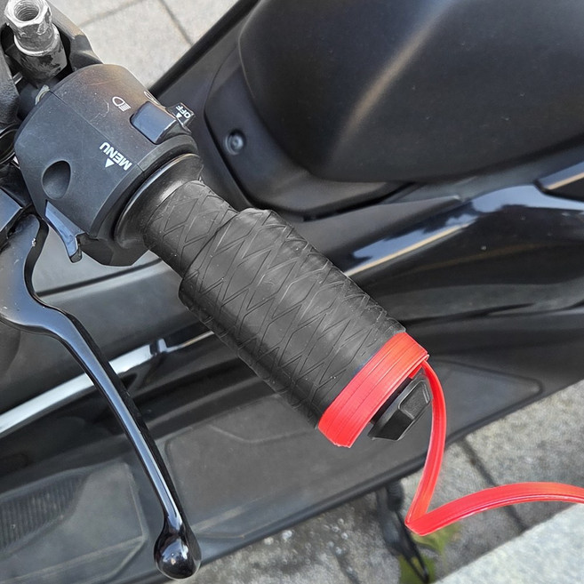 오토바이 자동 수축튜브 실리콘 손잡이 핸들그립 블랙 개당판매, 1개, black