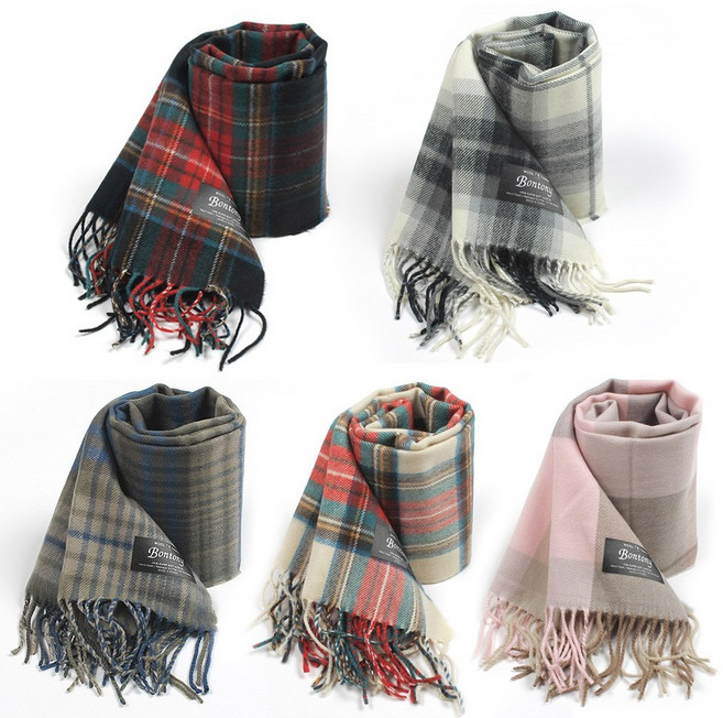 소확행몰 국산 본토니 타탄 체크 머플러 목도리
