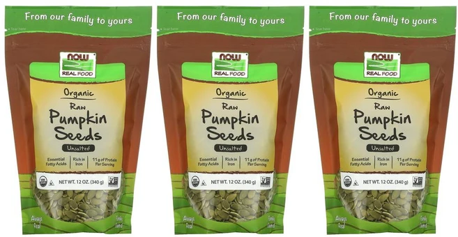 [2+1] Now Foods 나우푸드 리얼푸드 로우 호박씨 340g 펌프킨 펌킨 씨드 무염 Pumpkin Seeds Unsalted 3개 - 쿠팡